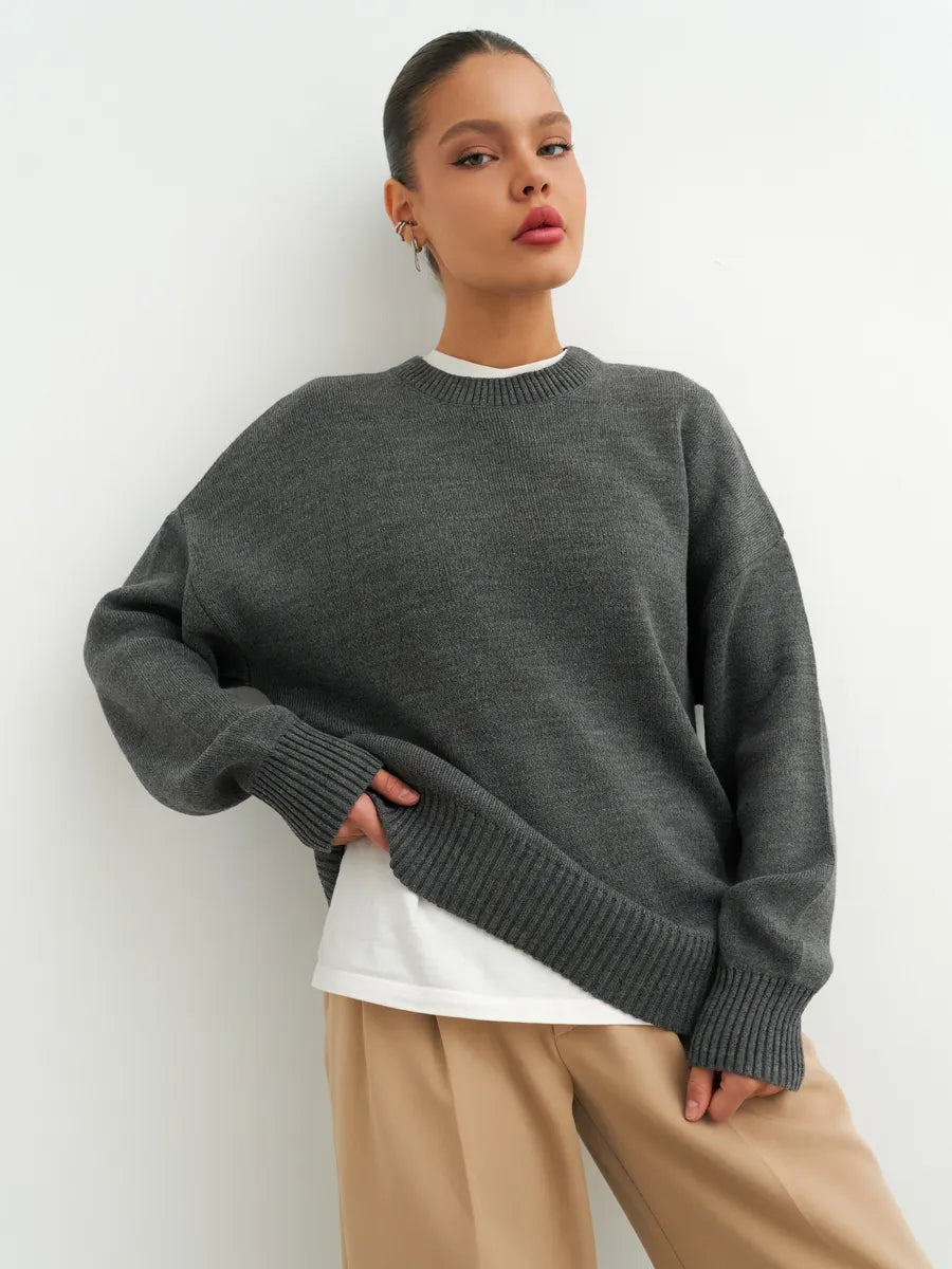 Loose Knitted Striped Sweater