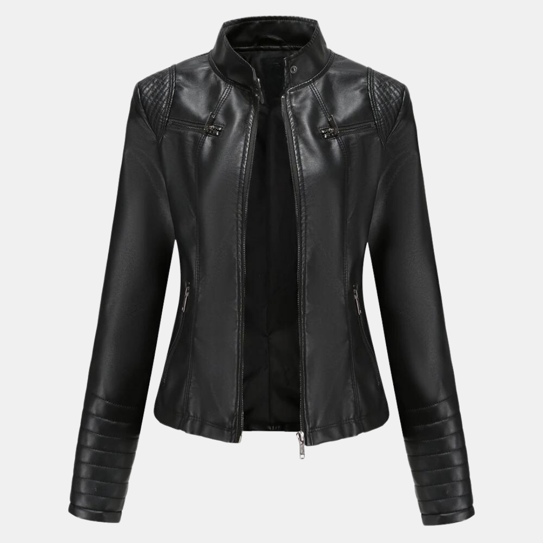 Women's jacket made of imitation leather