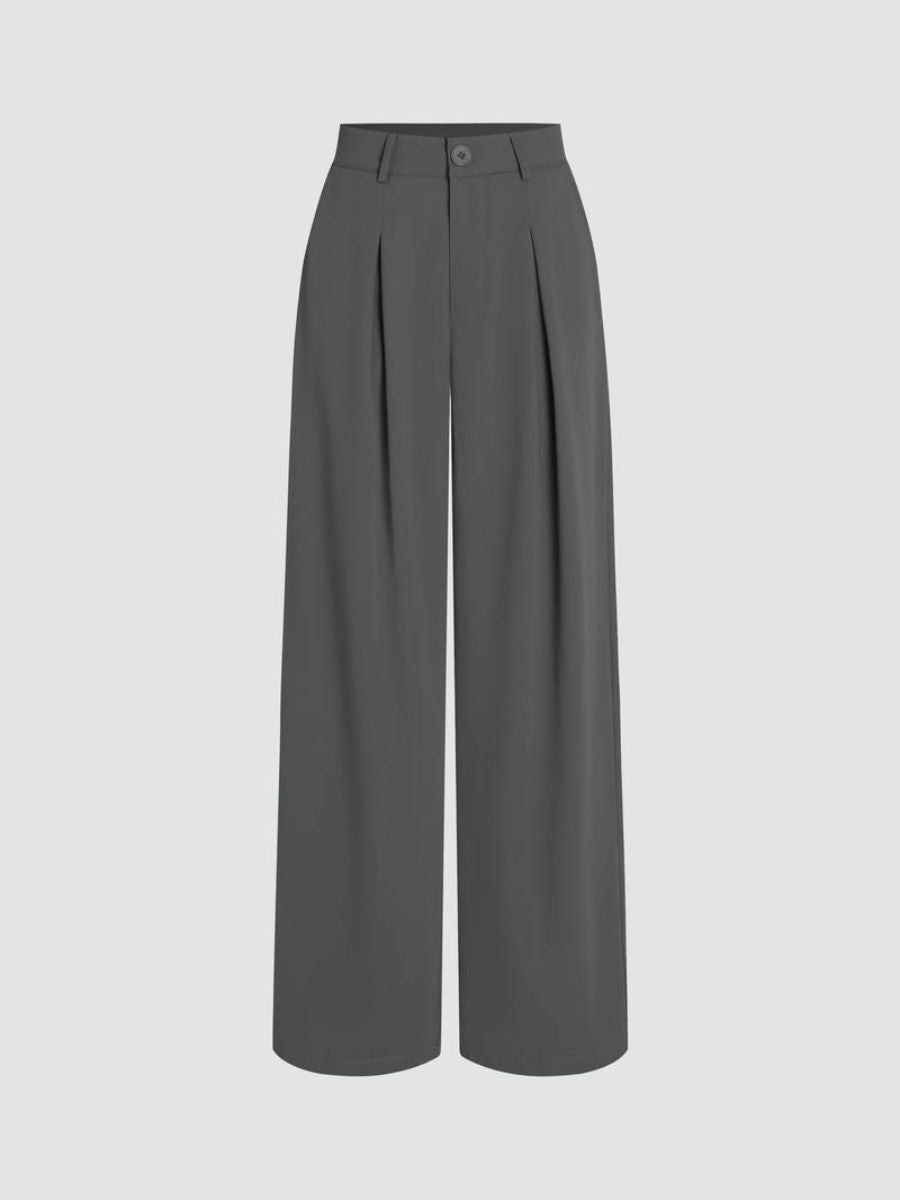 Elegant wide draped trousers