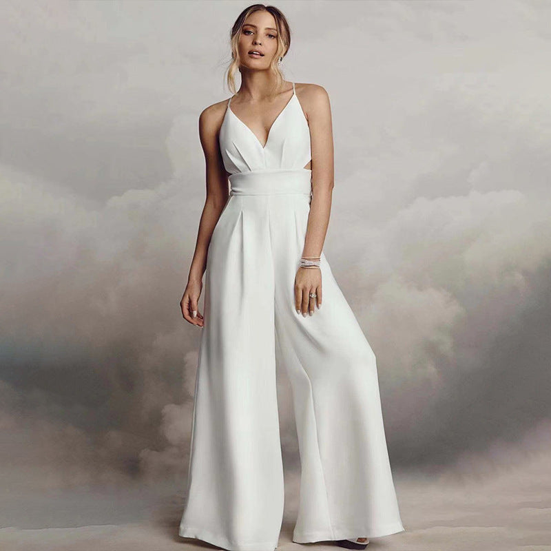 Elegant White Overalls