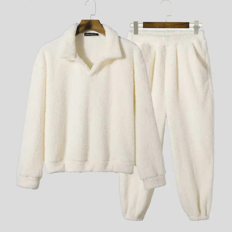 Fuzzy Fleece Long Sleeved sweatshirt with Long Pants