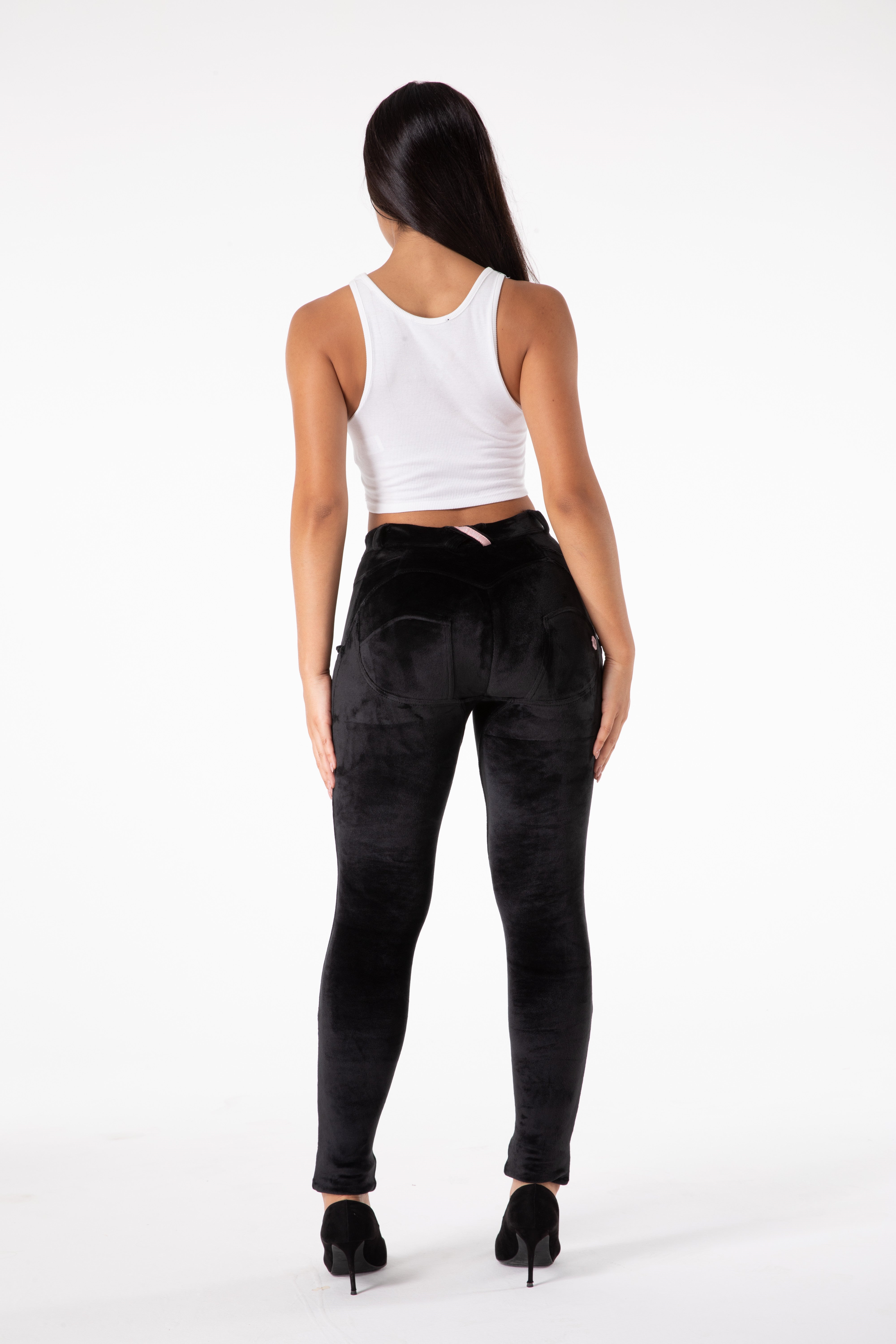 Black velvet Tight pants