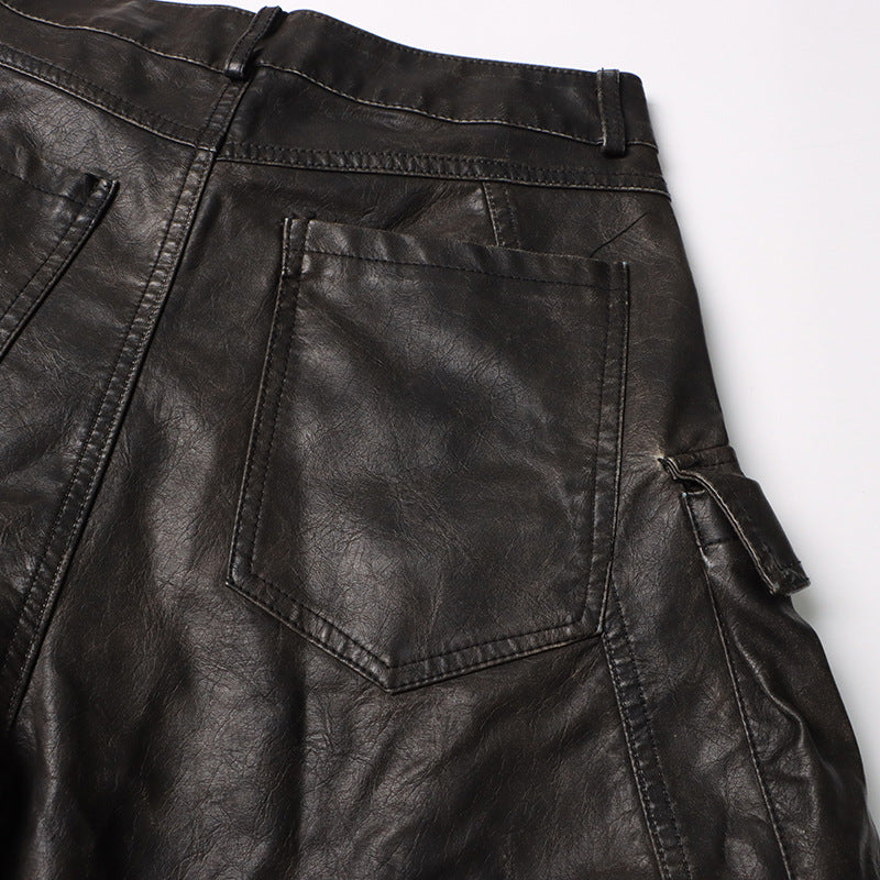 Leather Loose pants