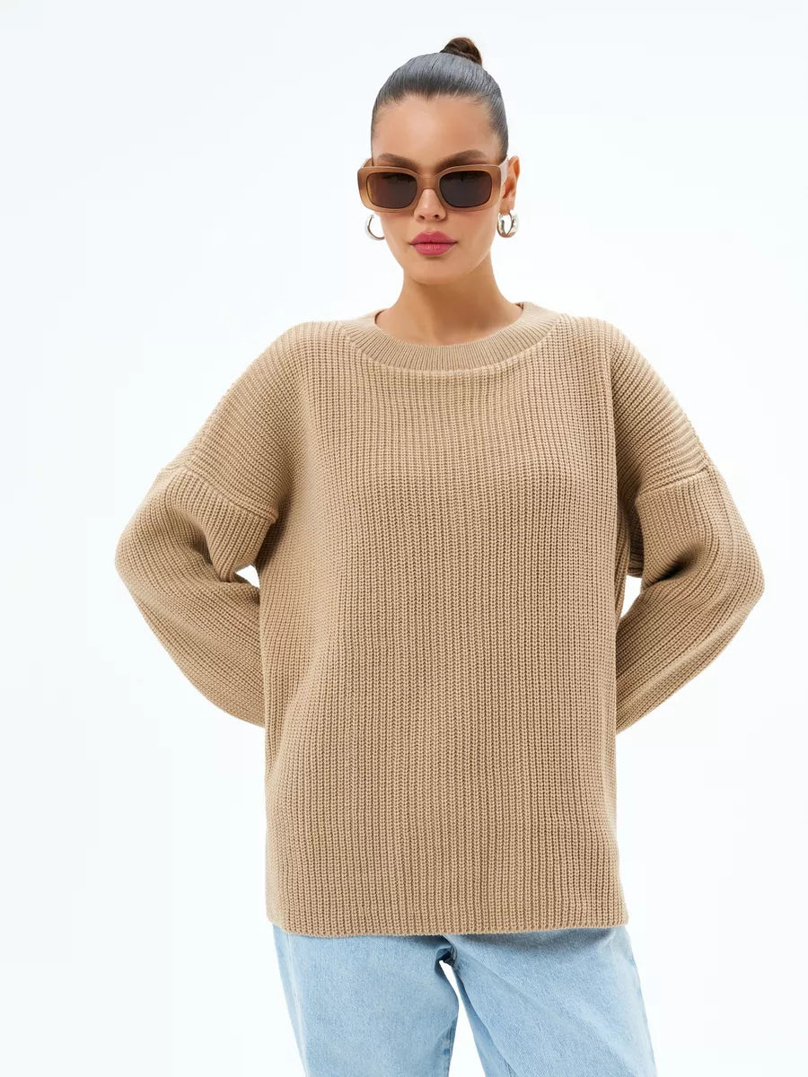 Loose Knitted Striped Sweater