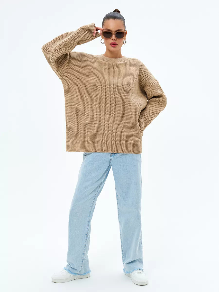 Loose Knitted Striped Sweater