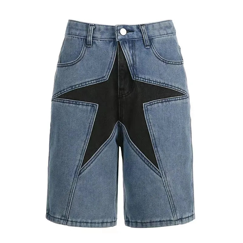 Star Patch Denim Jorts