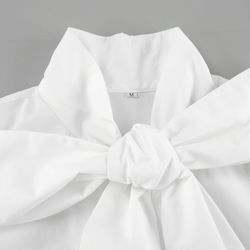 White shirt with bow