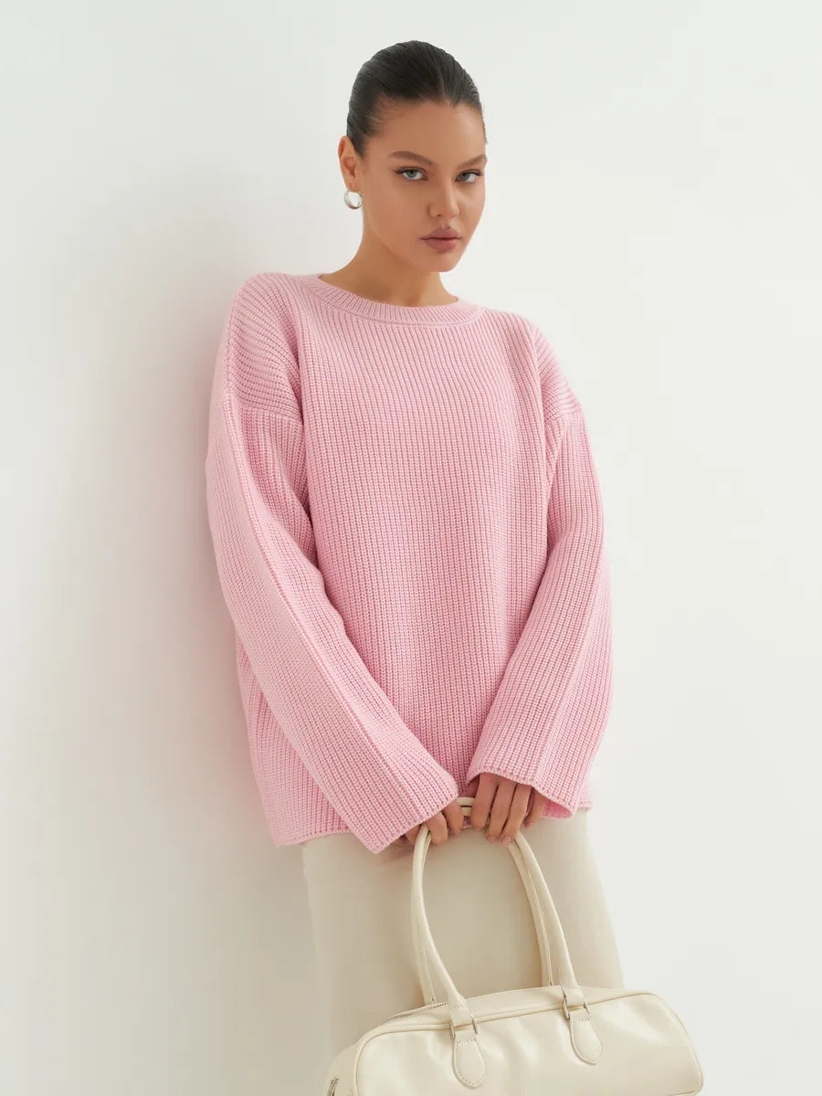 Loose Knitted Striped Sweater