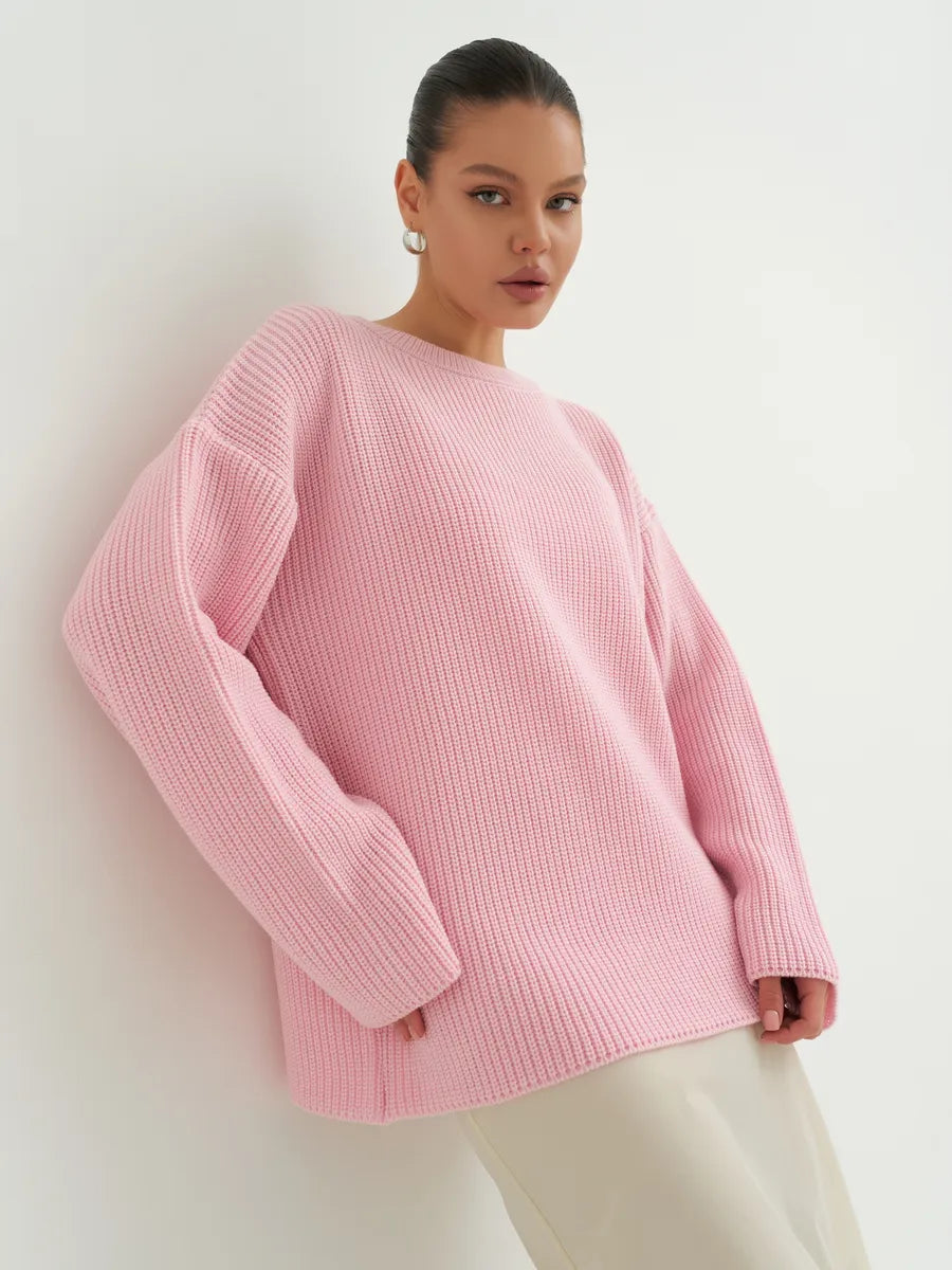 Loose Knitted Striped Sweater