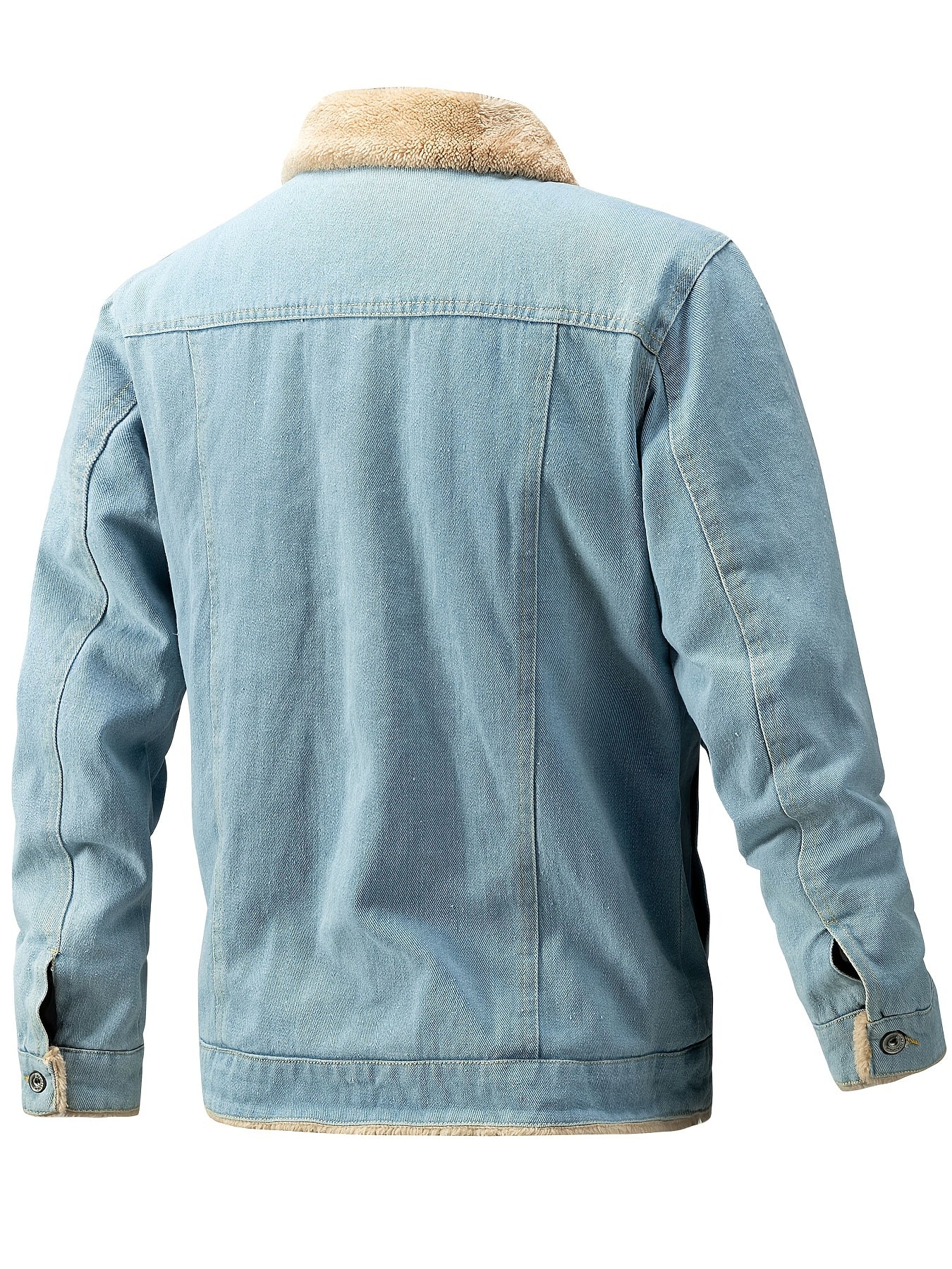 Fleece denim jacket