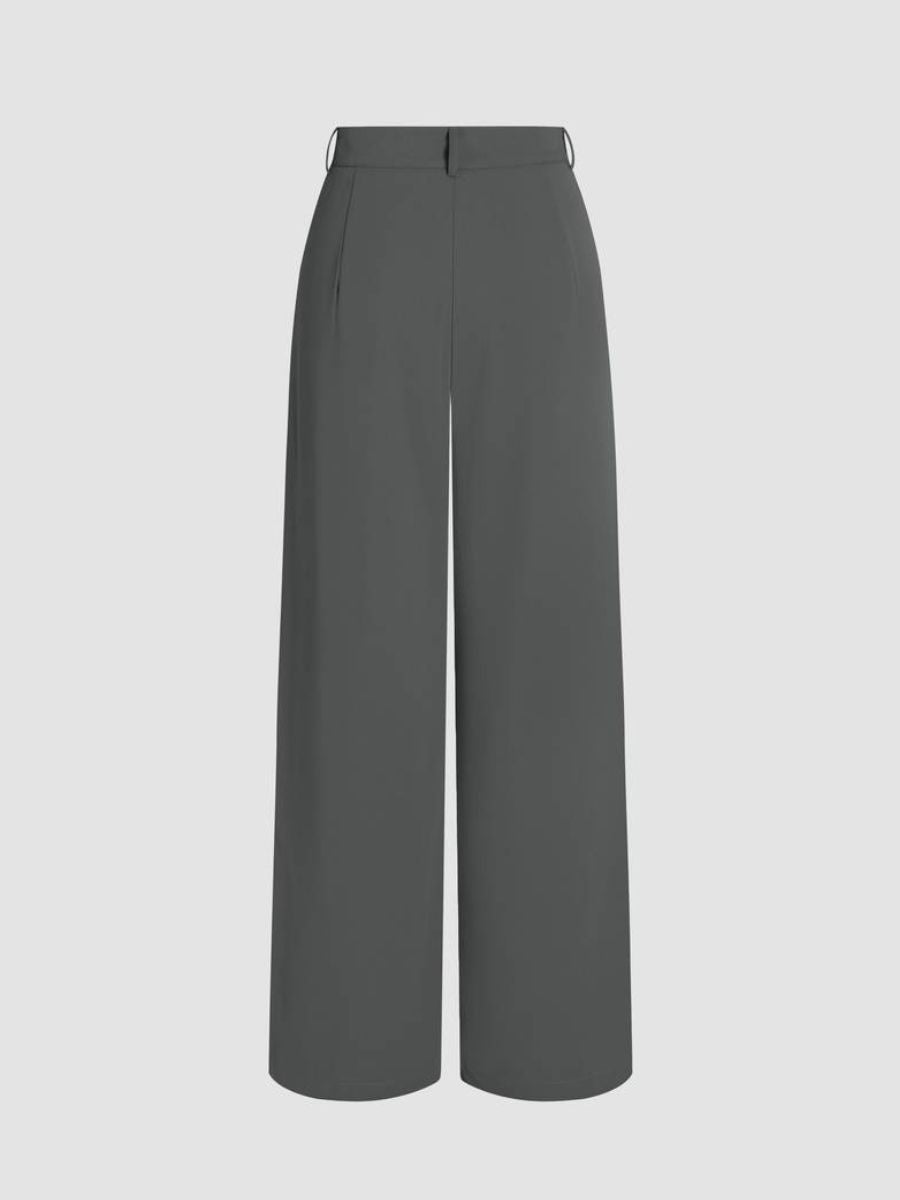 Elegant wide draped trousers