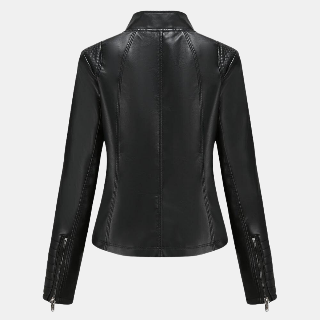 Women's jacket made of imitation leather