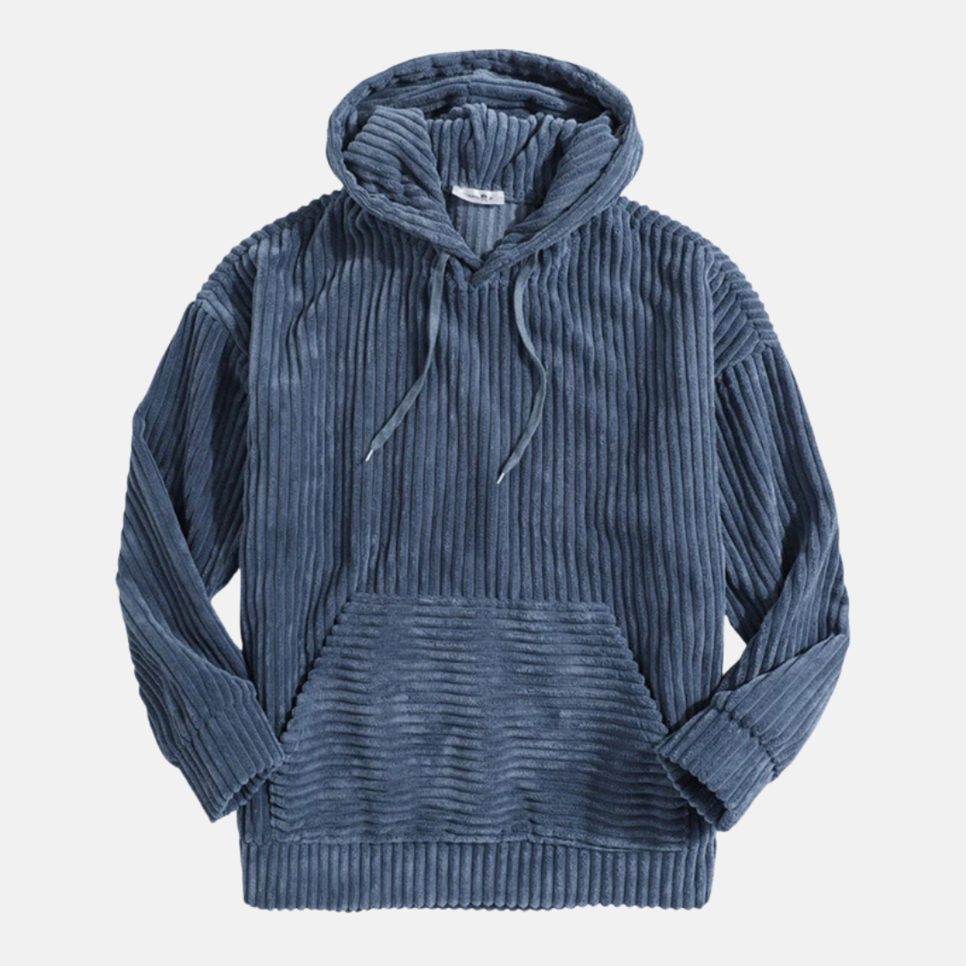 Corduroy jacket with hood