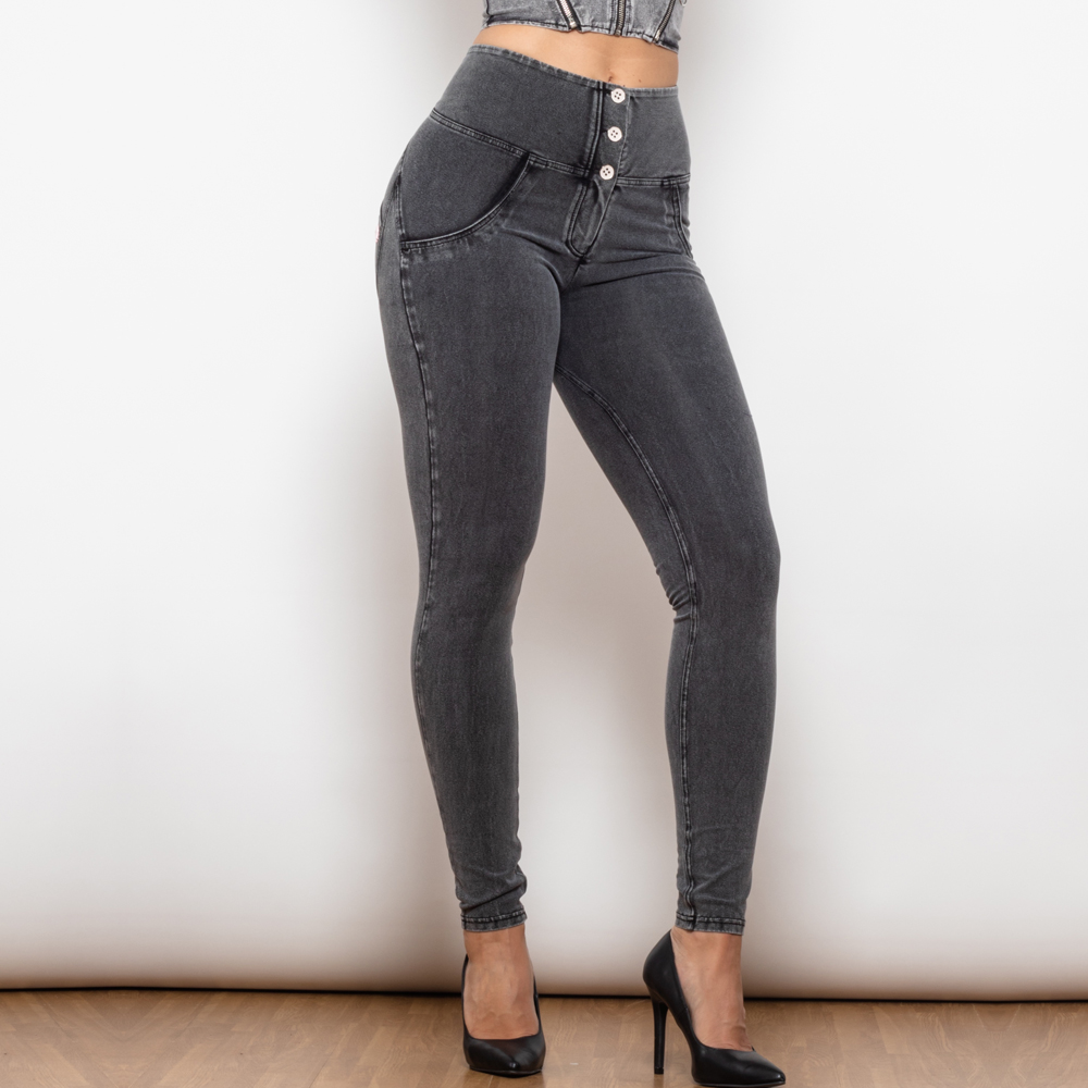 Gray Hight waist Tight Jeans