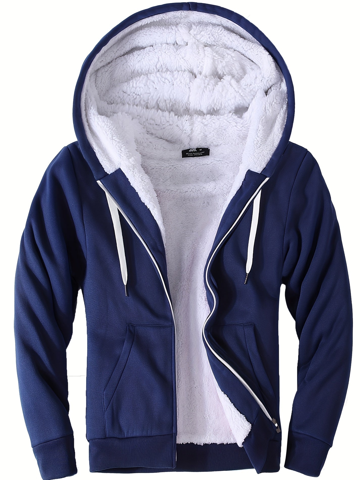 Warm hoodie with fur for men