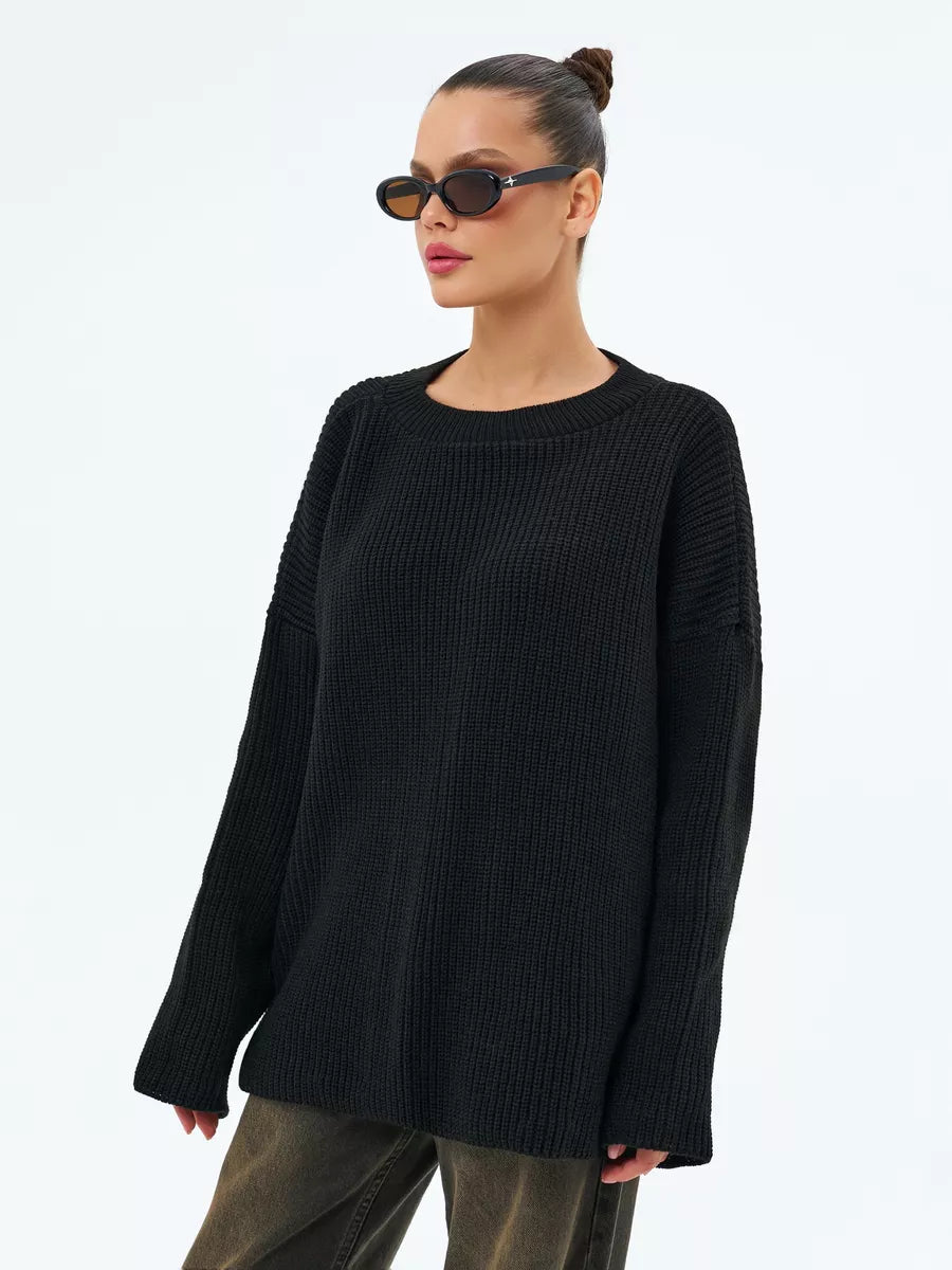 Loose Knitted Striped Sweater