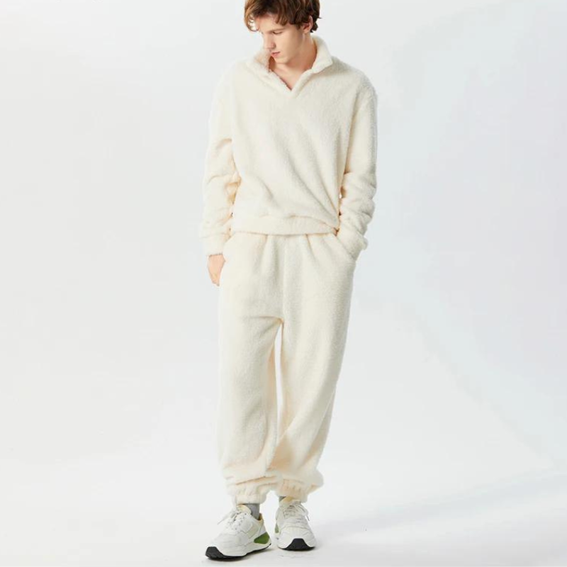 Fuzzy Fleece Long Sleeved sweatshirt with Long Pants