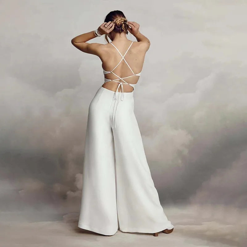 Elegant White Overalls