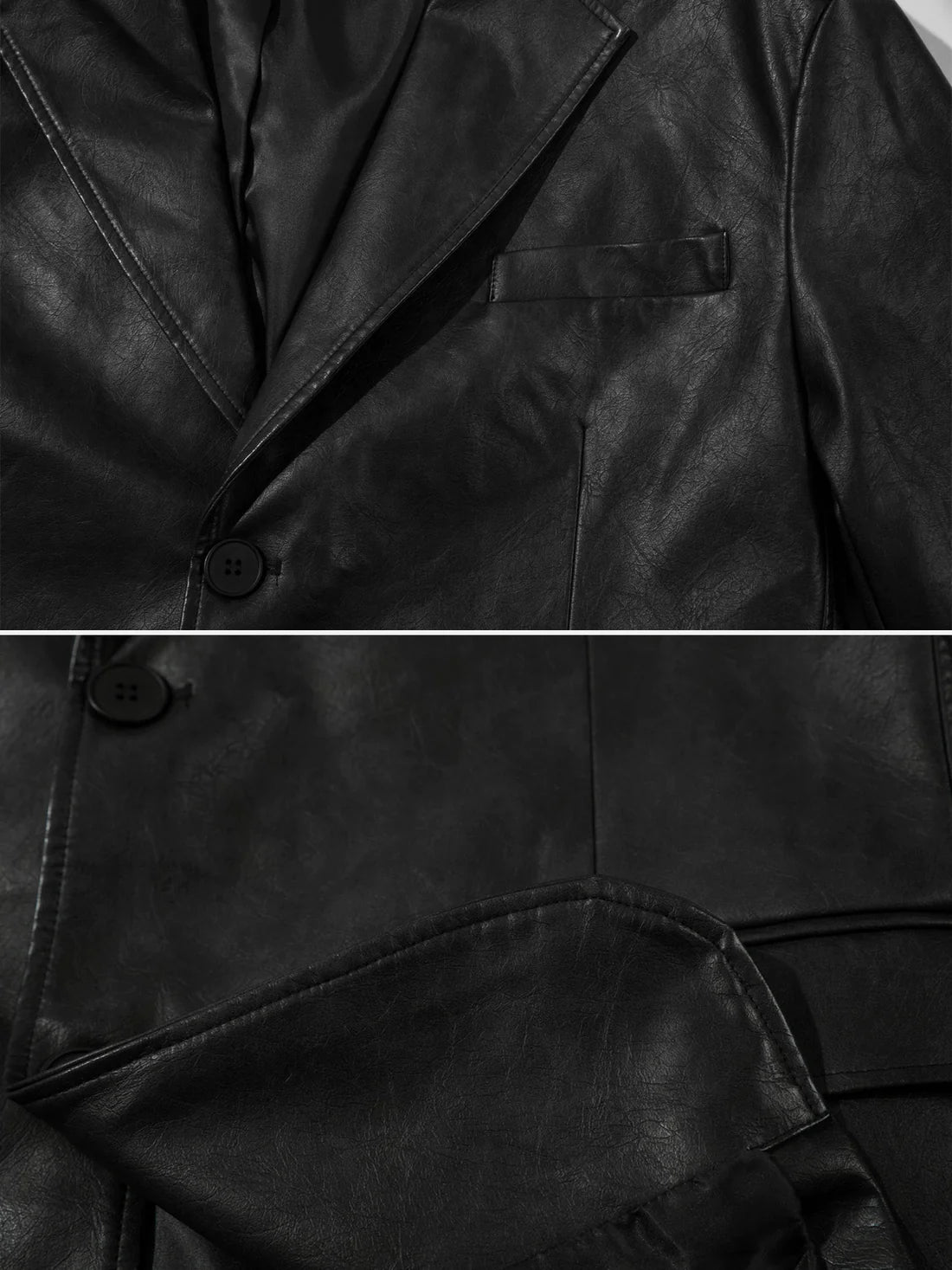 Luxury leather jacket suit for men