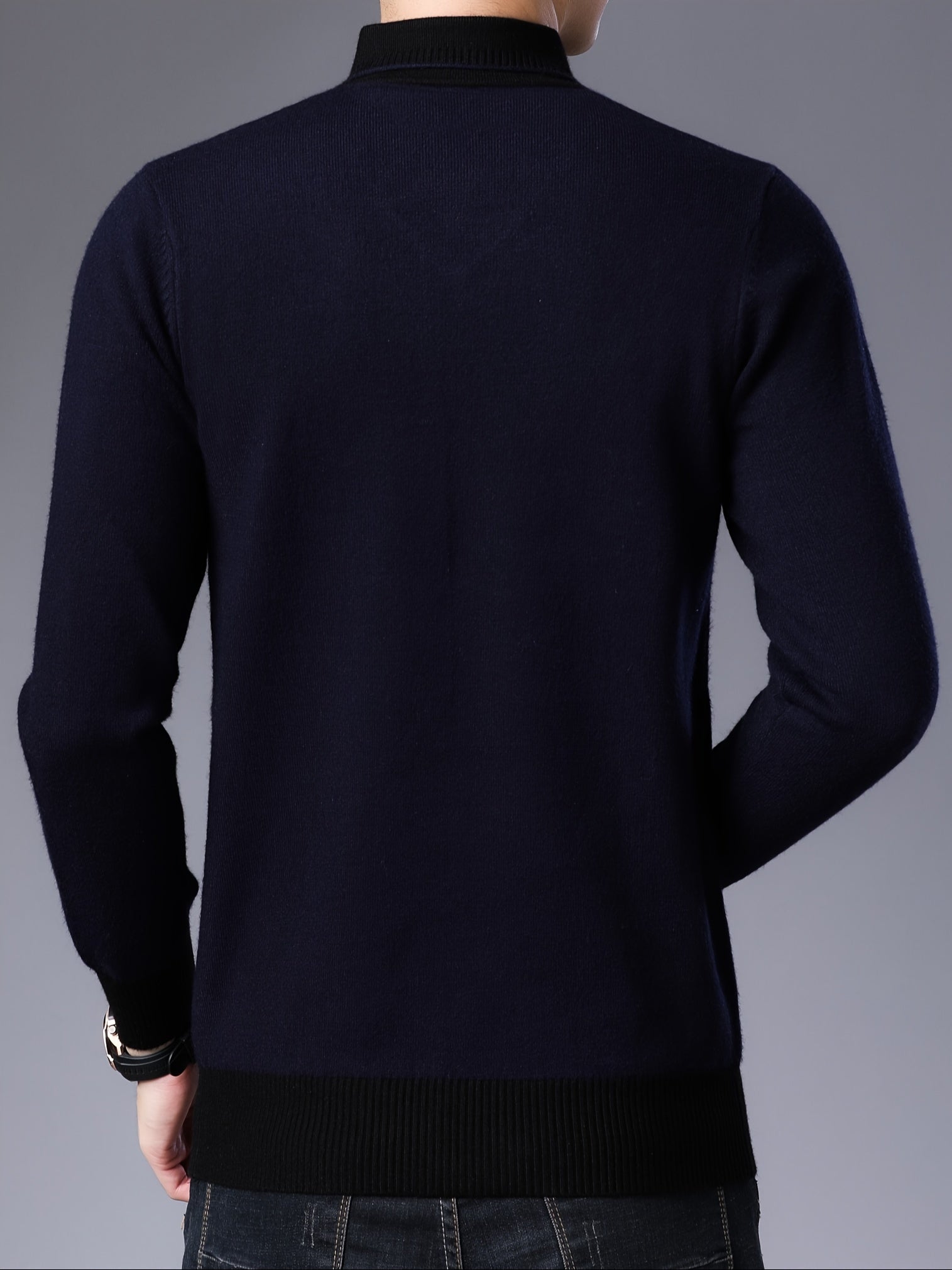 Shawl collar sweater for men