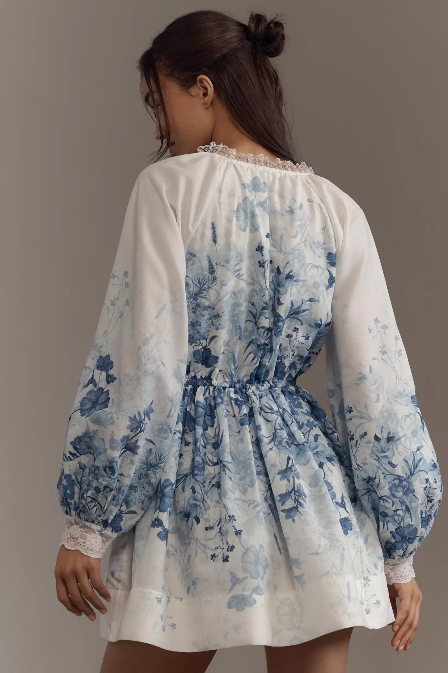 Floral Vintage V-Neck Mini Dress