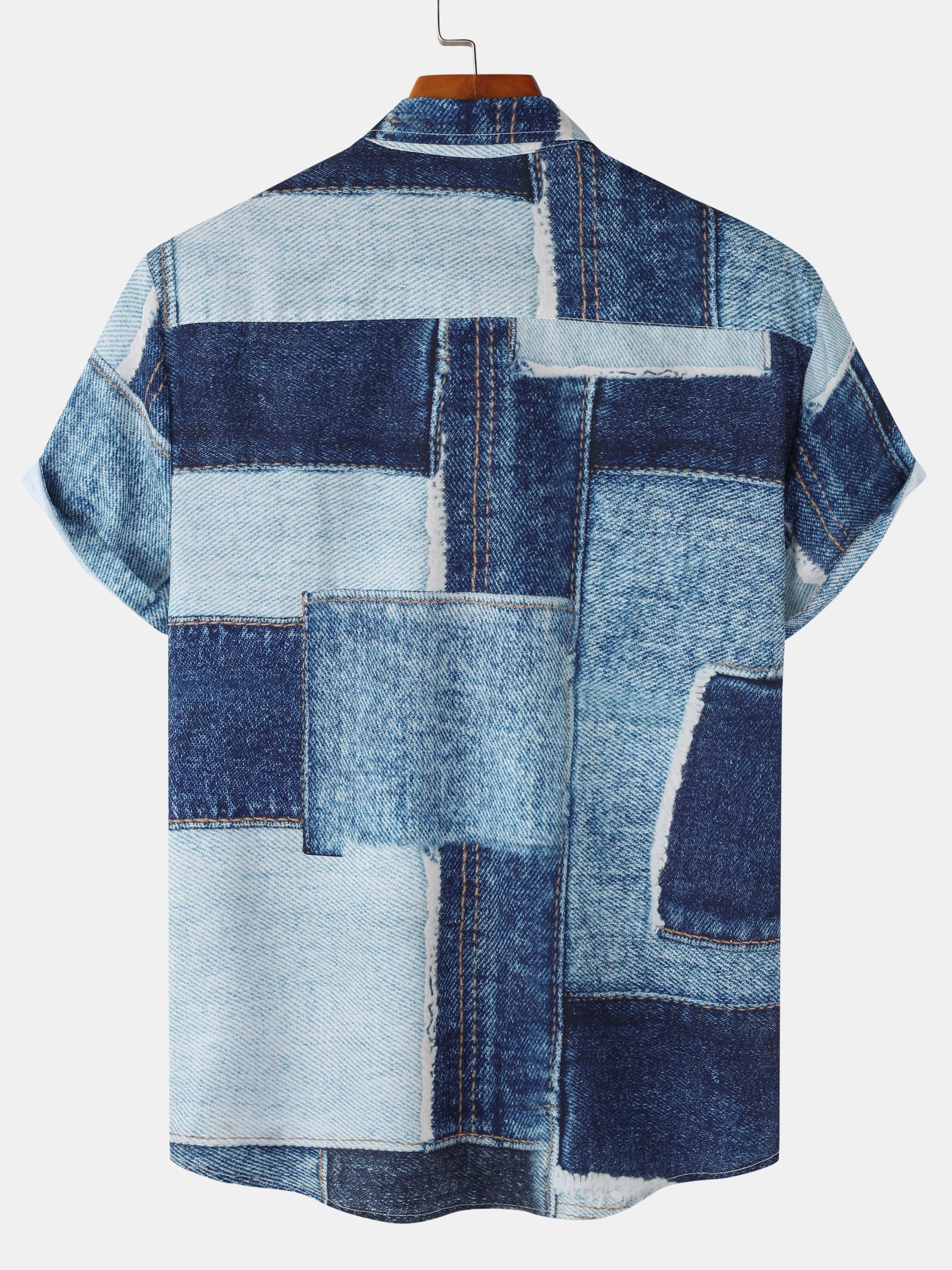 Denim shirt with short sleeves in different colors