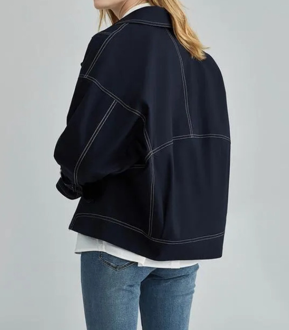 Navy blue lightweight jacket for women