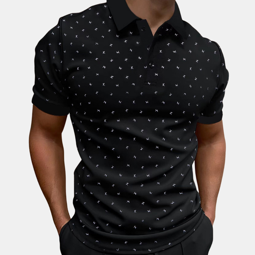 Casual men's polo with print