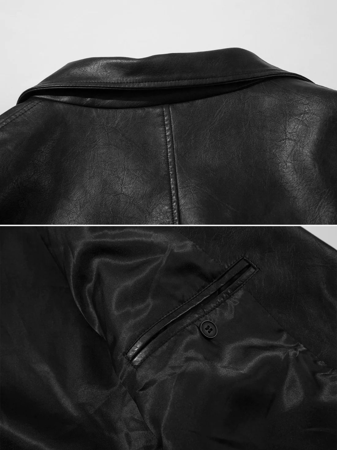 Luxury leather jacket suit for men