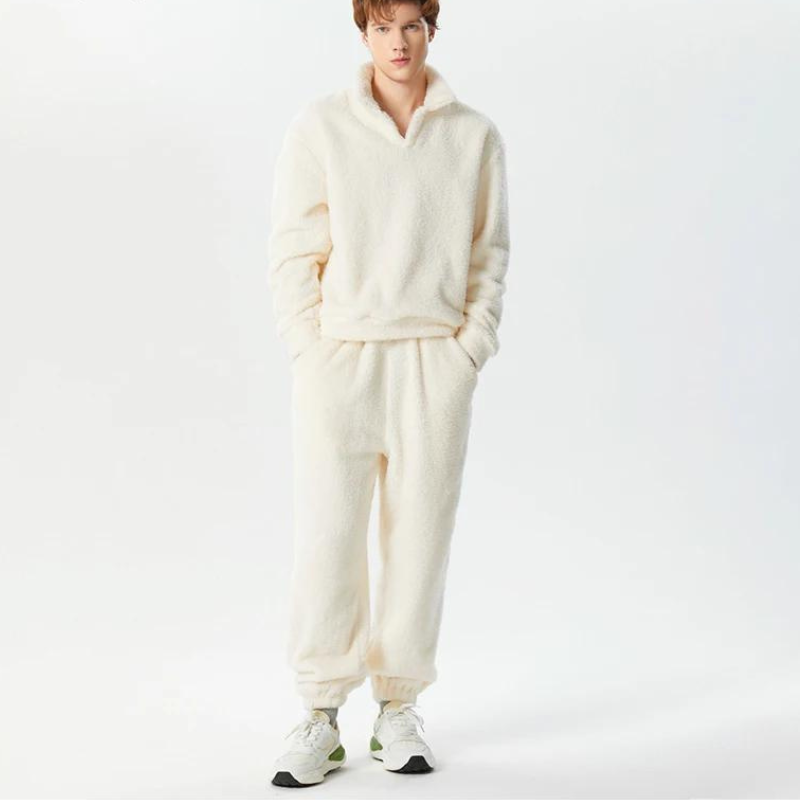 Fuzzy Fleece Long Sleeved sweatshirt with Long Pants