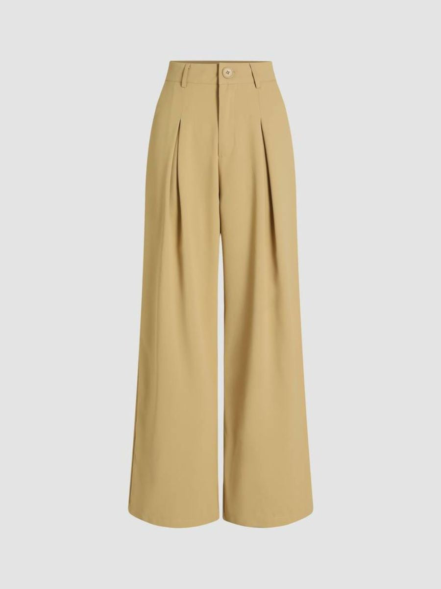 Elegant wide draped trousers