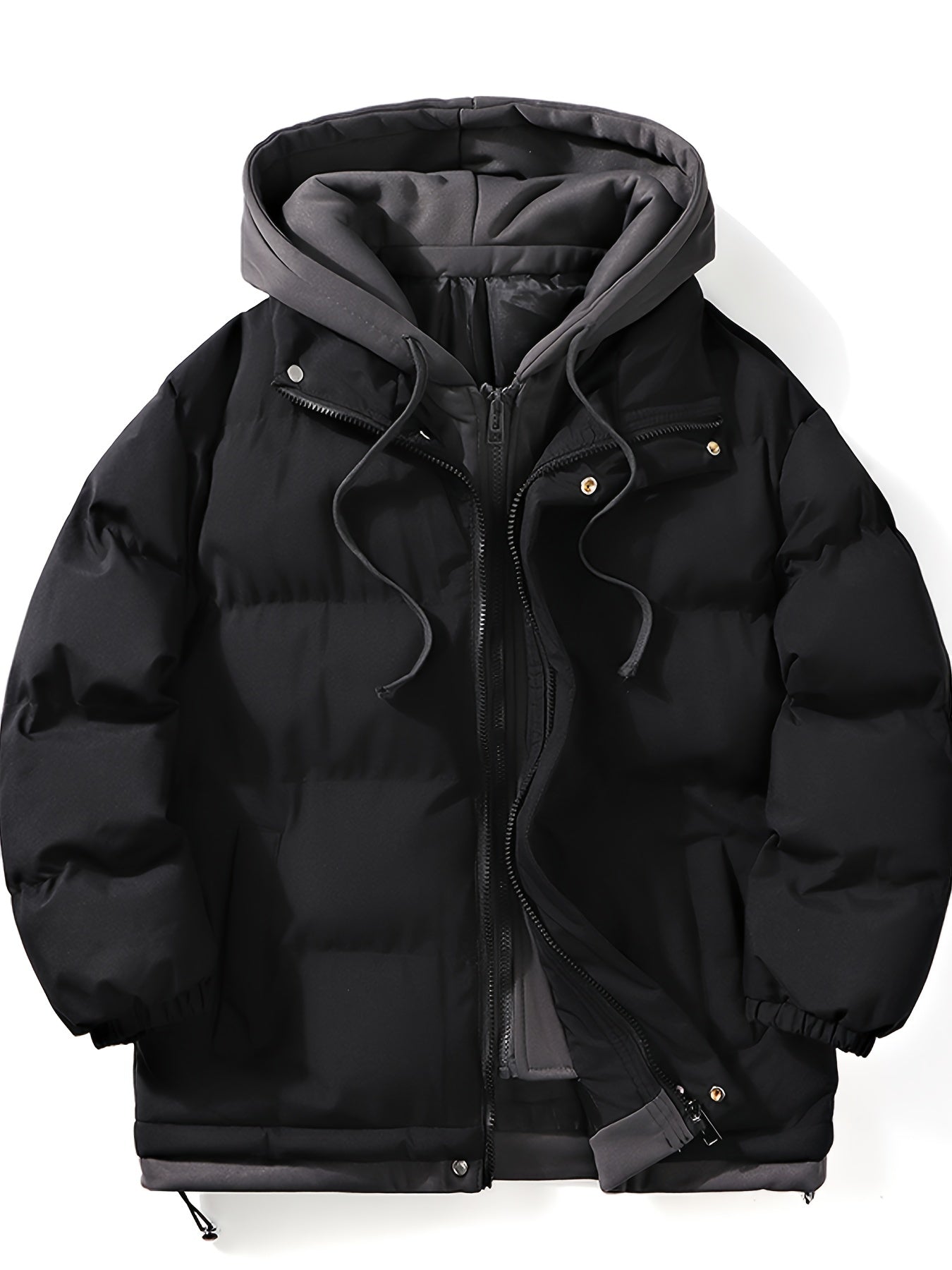 Warm padded jacket with hood