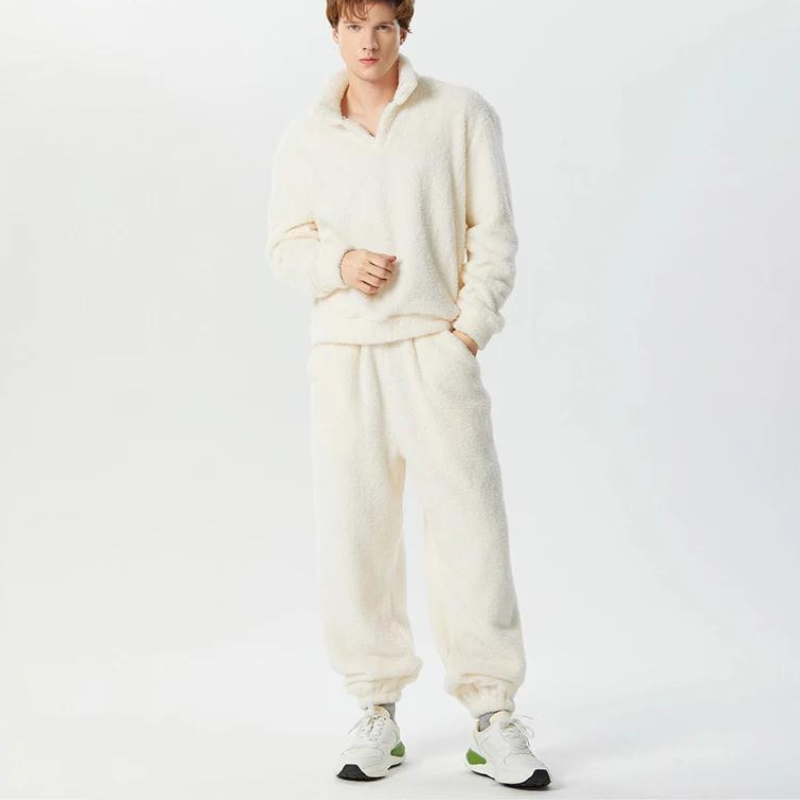 Fuzzy Fleece Long Sleeved sweatshirt with Long Pants