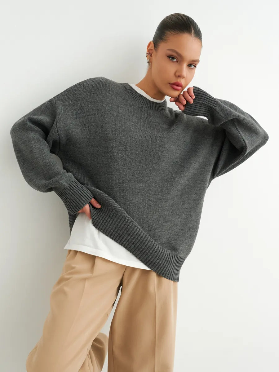 Loose Knitted Striped Sweater