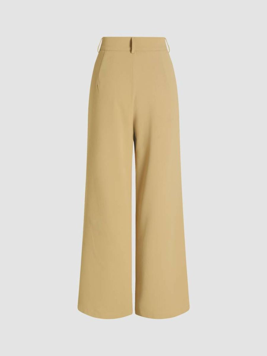 Elegant wide draped trousers