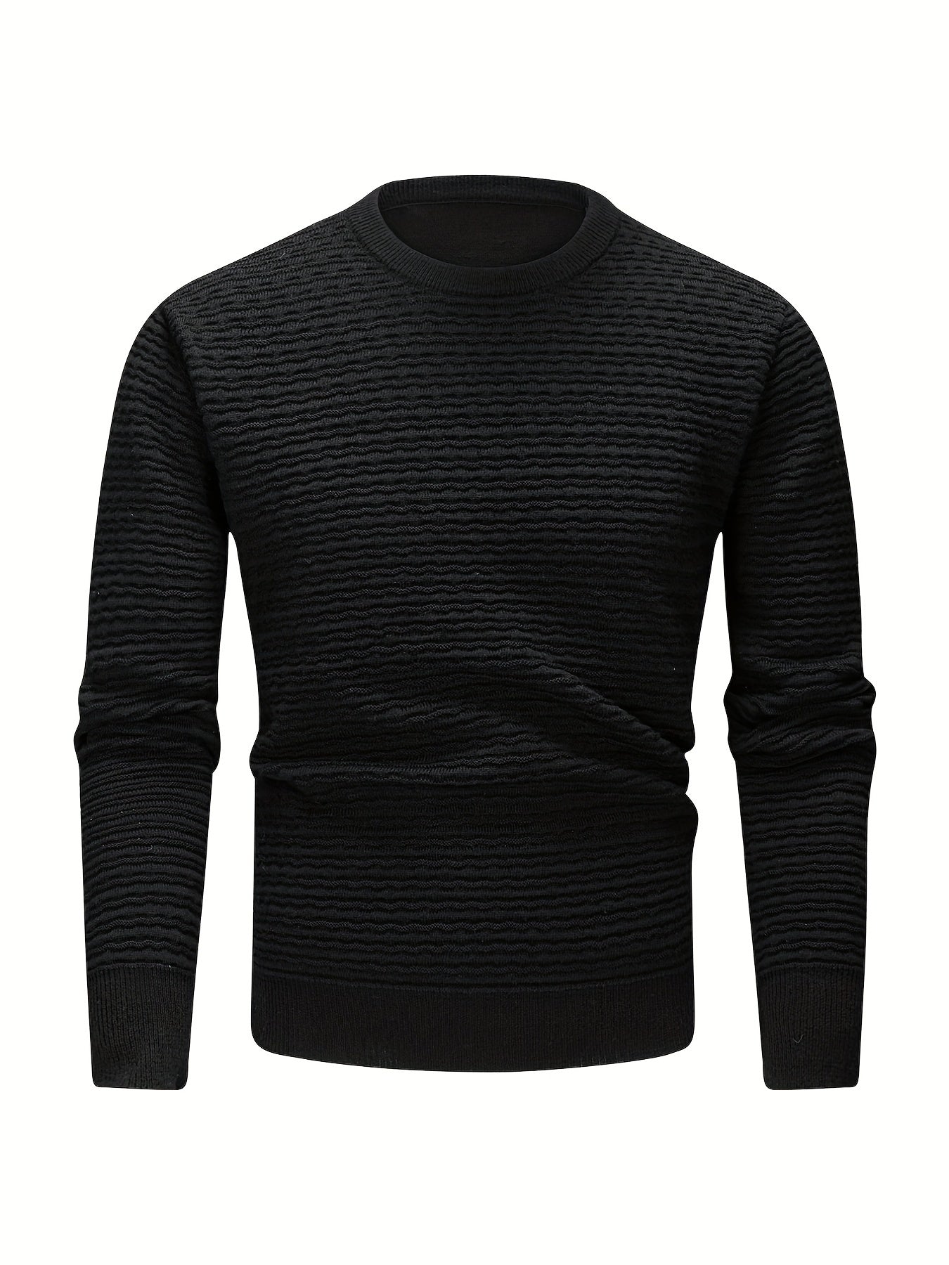 Black rib knitted sweater