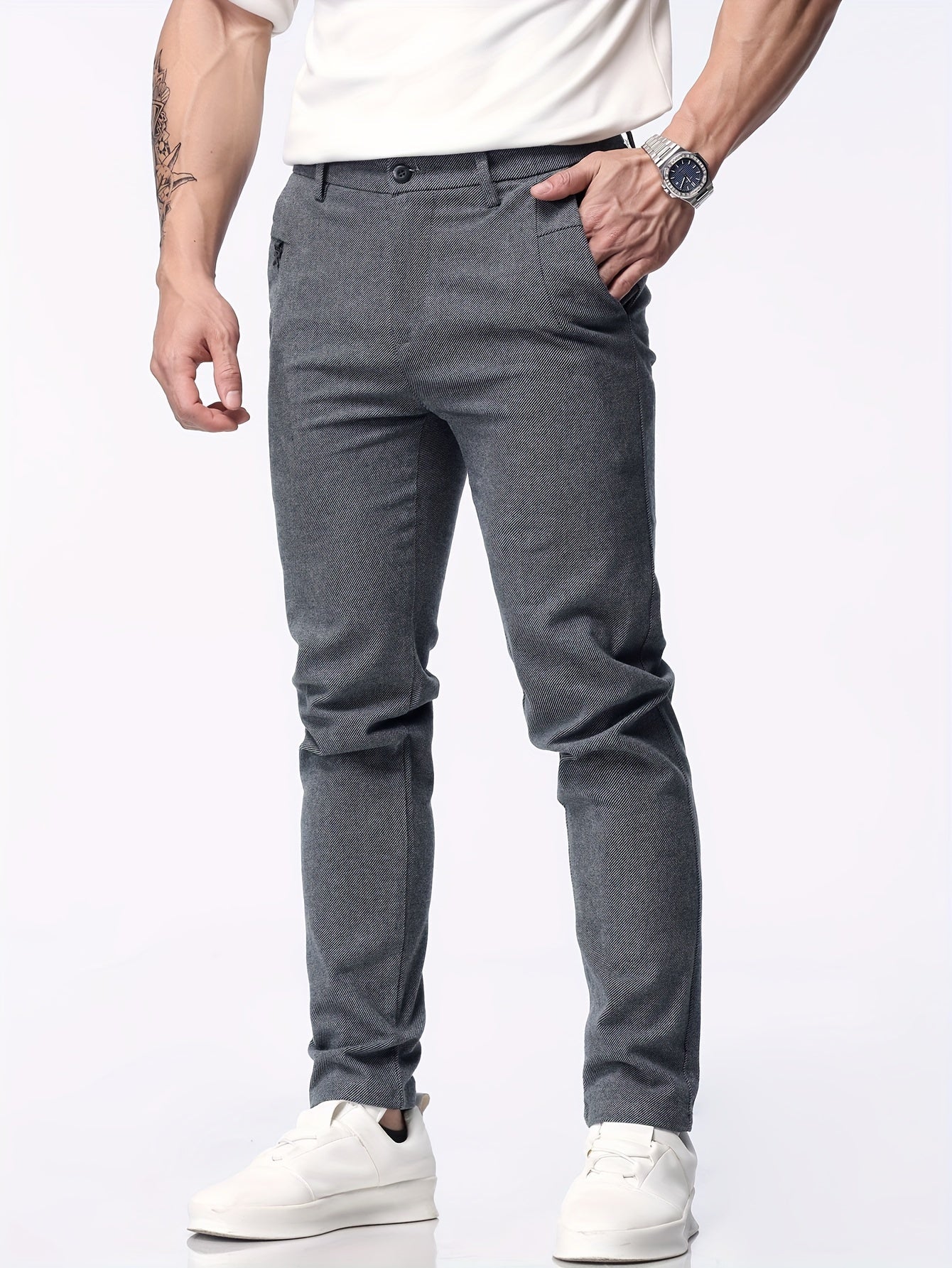 Casual straight trousers for men