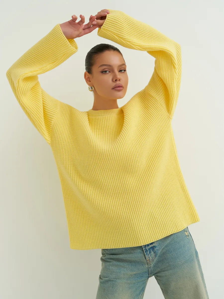 Loose Knitted Striped Sweater