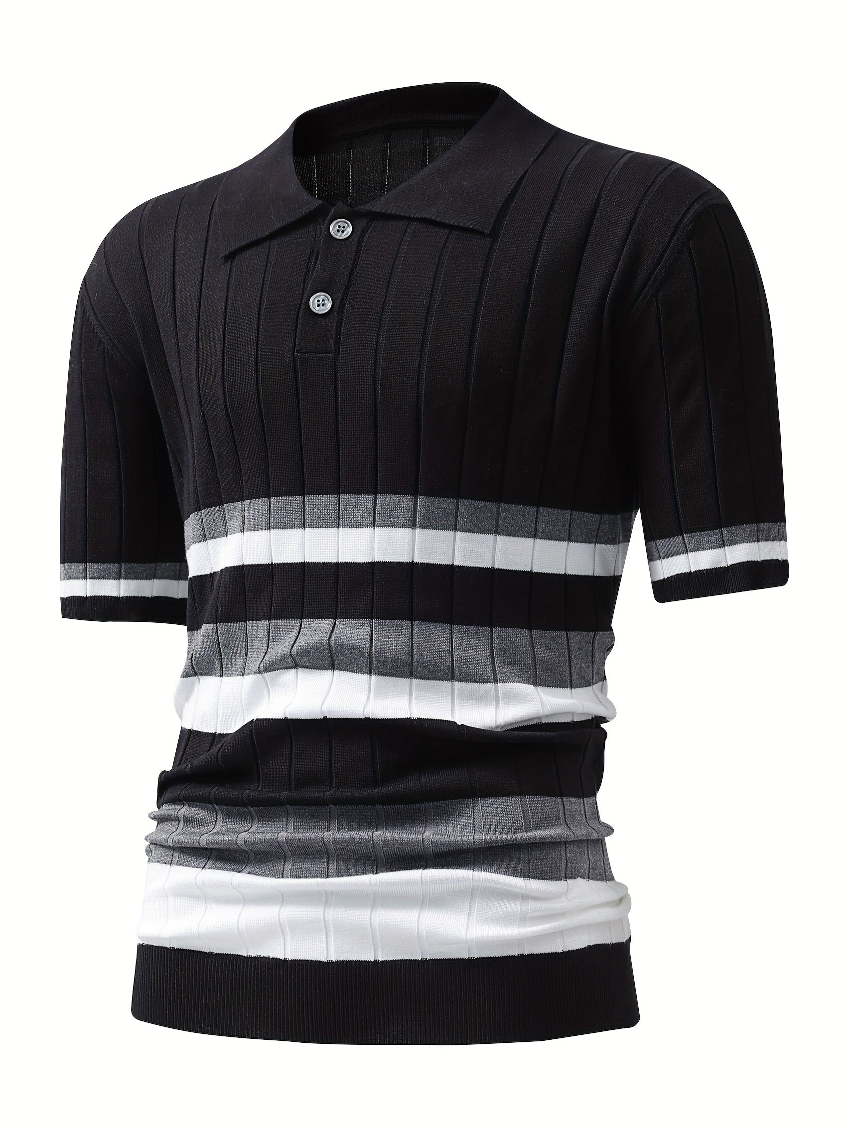 Elegant polo shirt with striped pattern