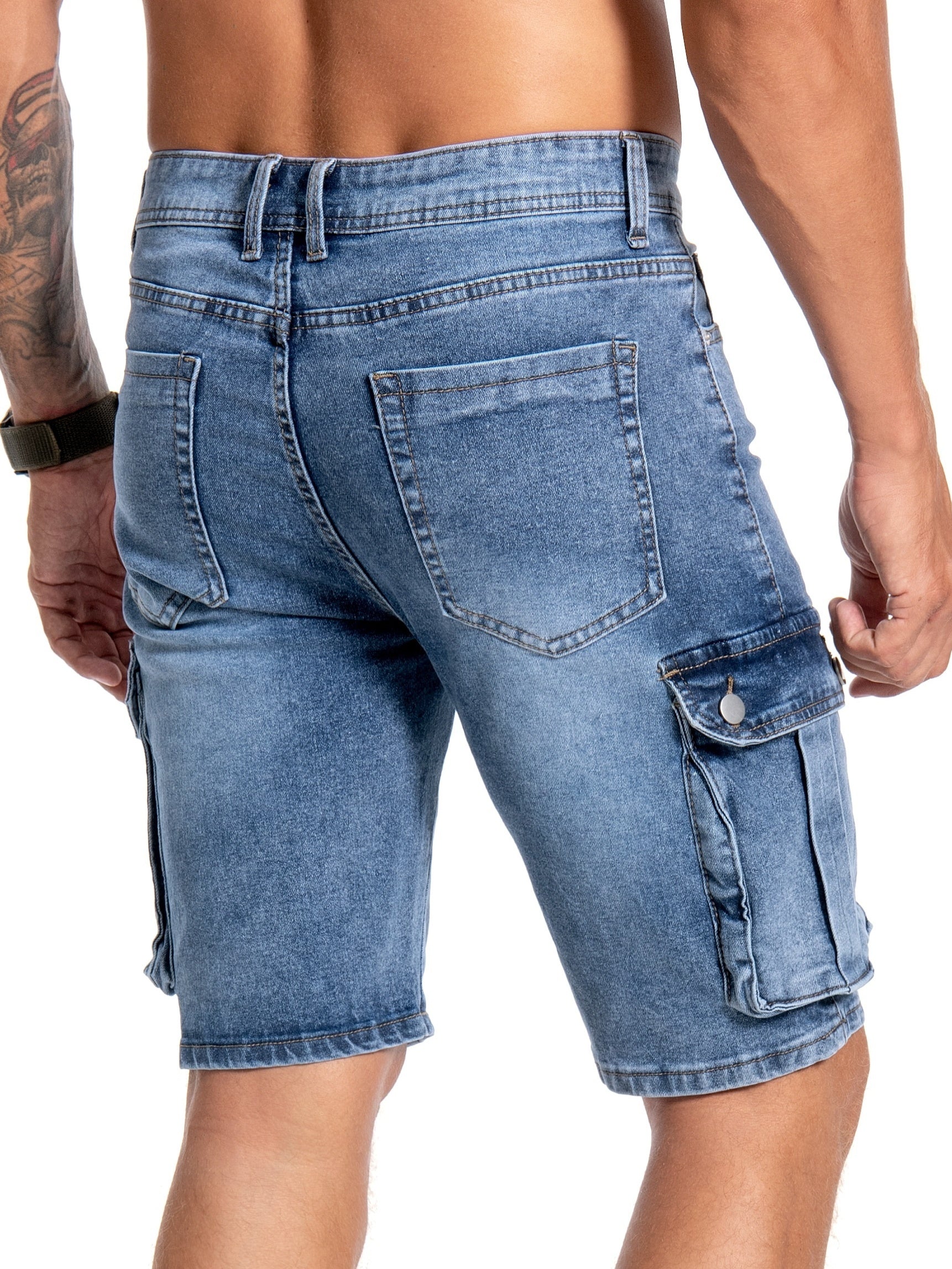 Denim shorts medium stretch for men