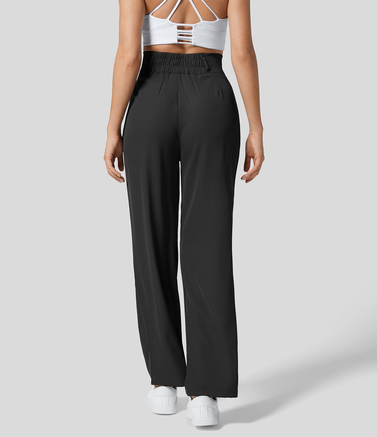 Classic High Waisted Straight Leg Suit Pants