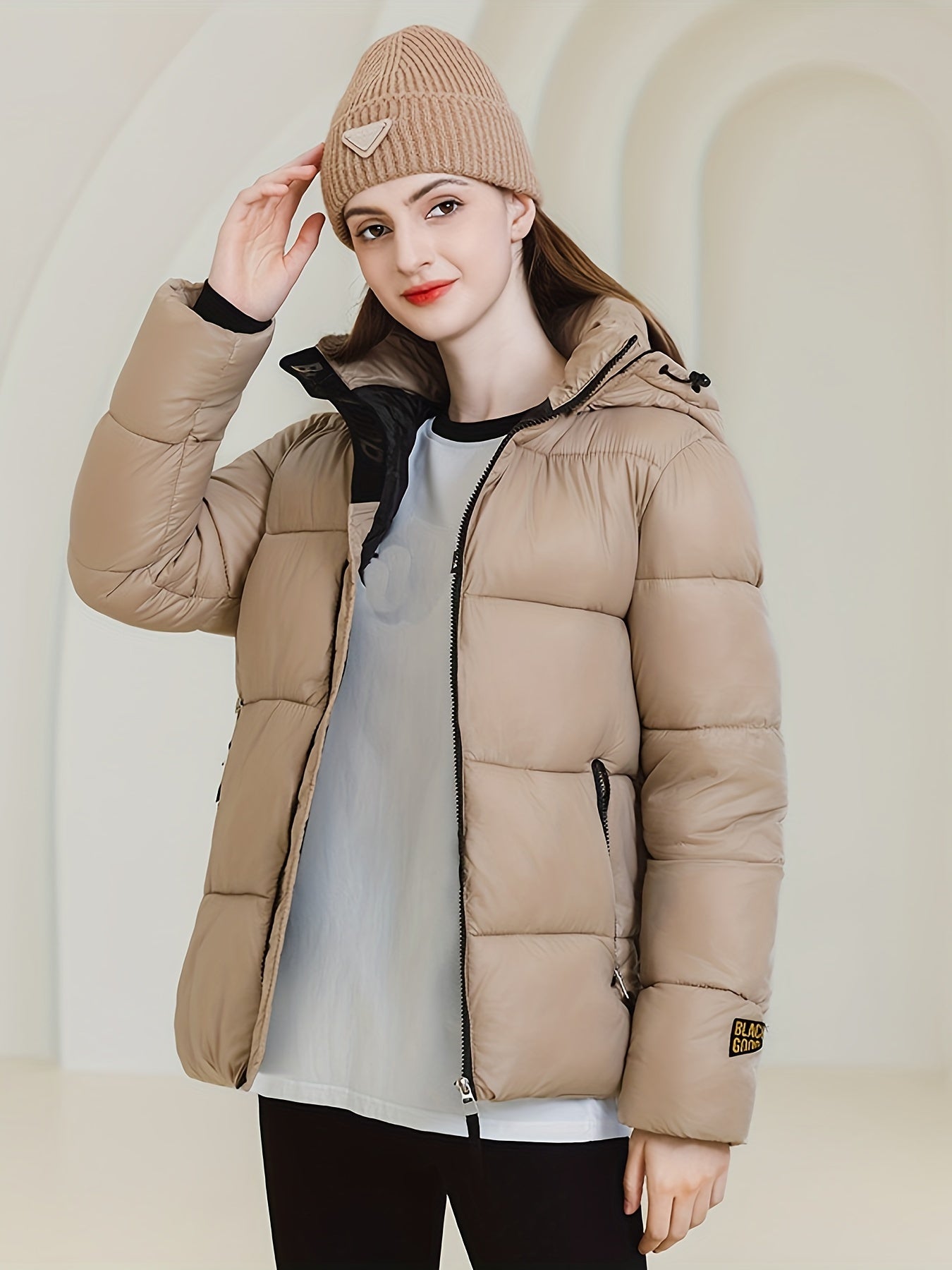 Padded winter jacket for women