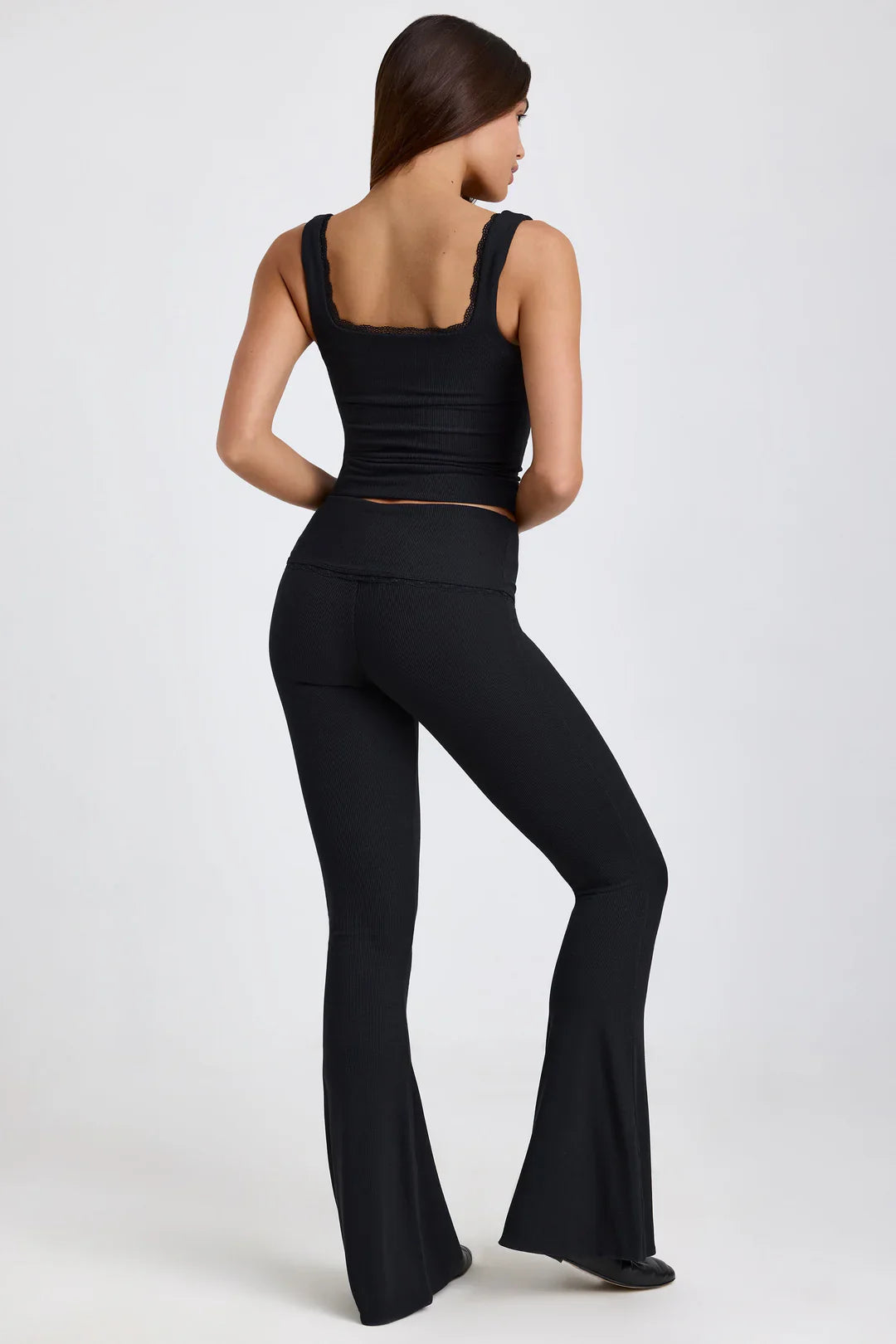 Ribbed Modal Mid Rise flared top and pants