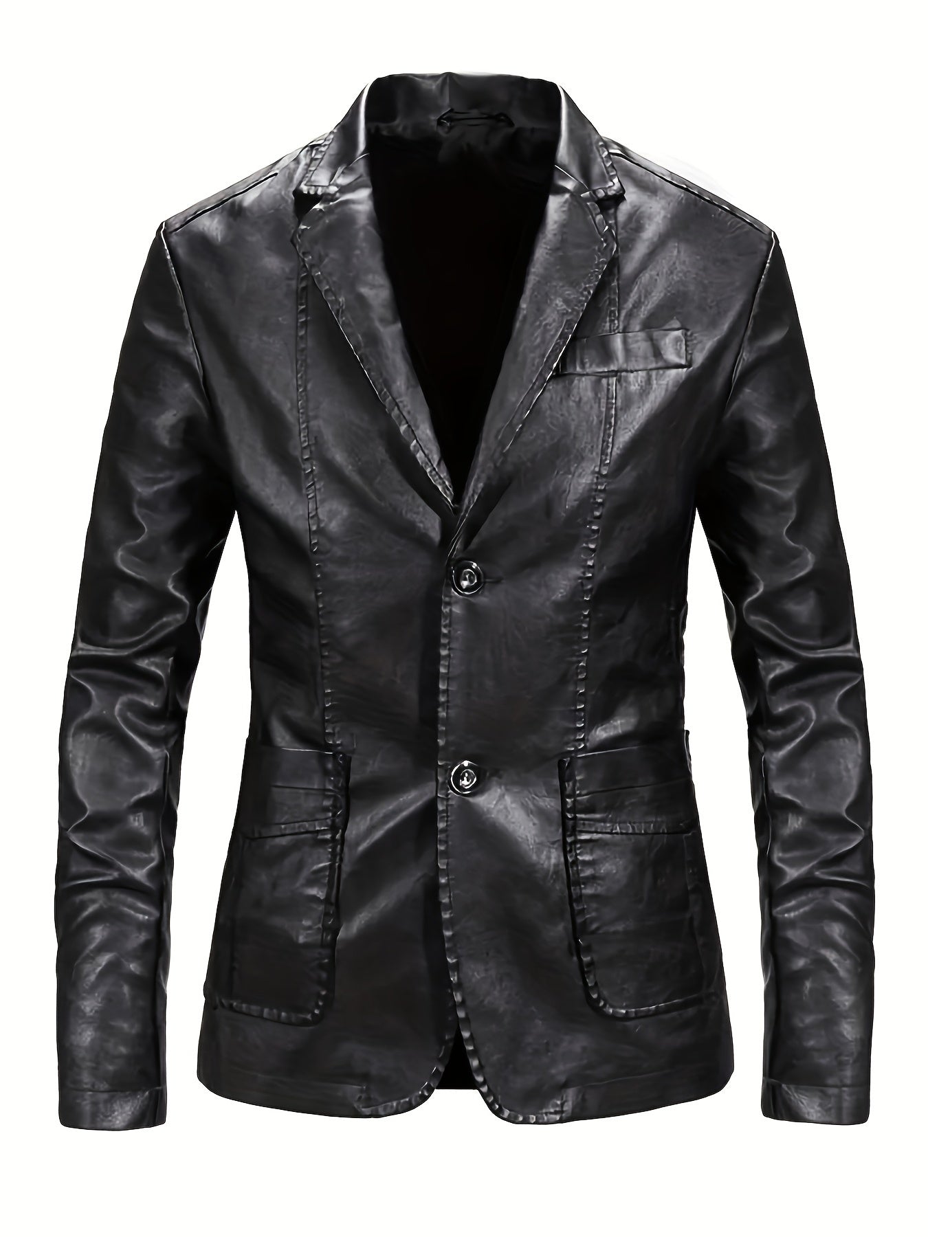 Leather blazer for men