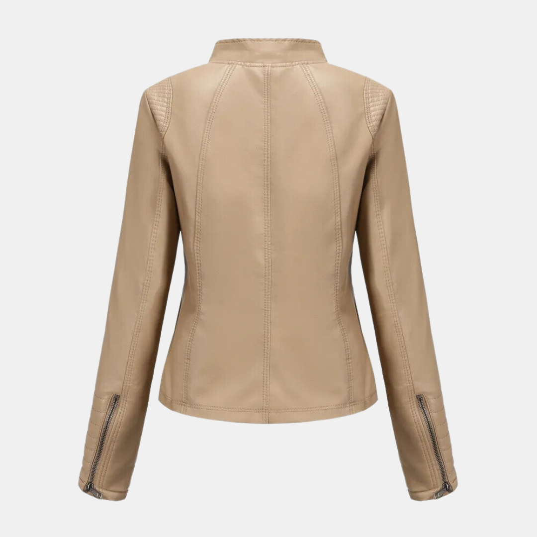 Women's jacket made of imitation leather