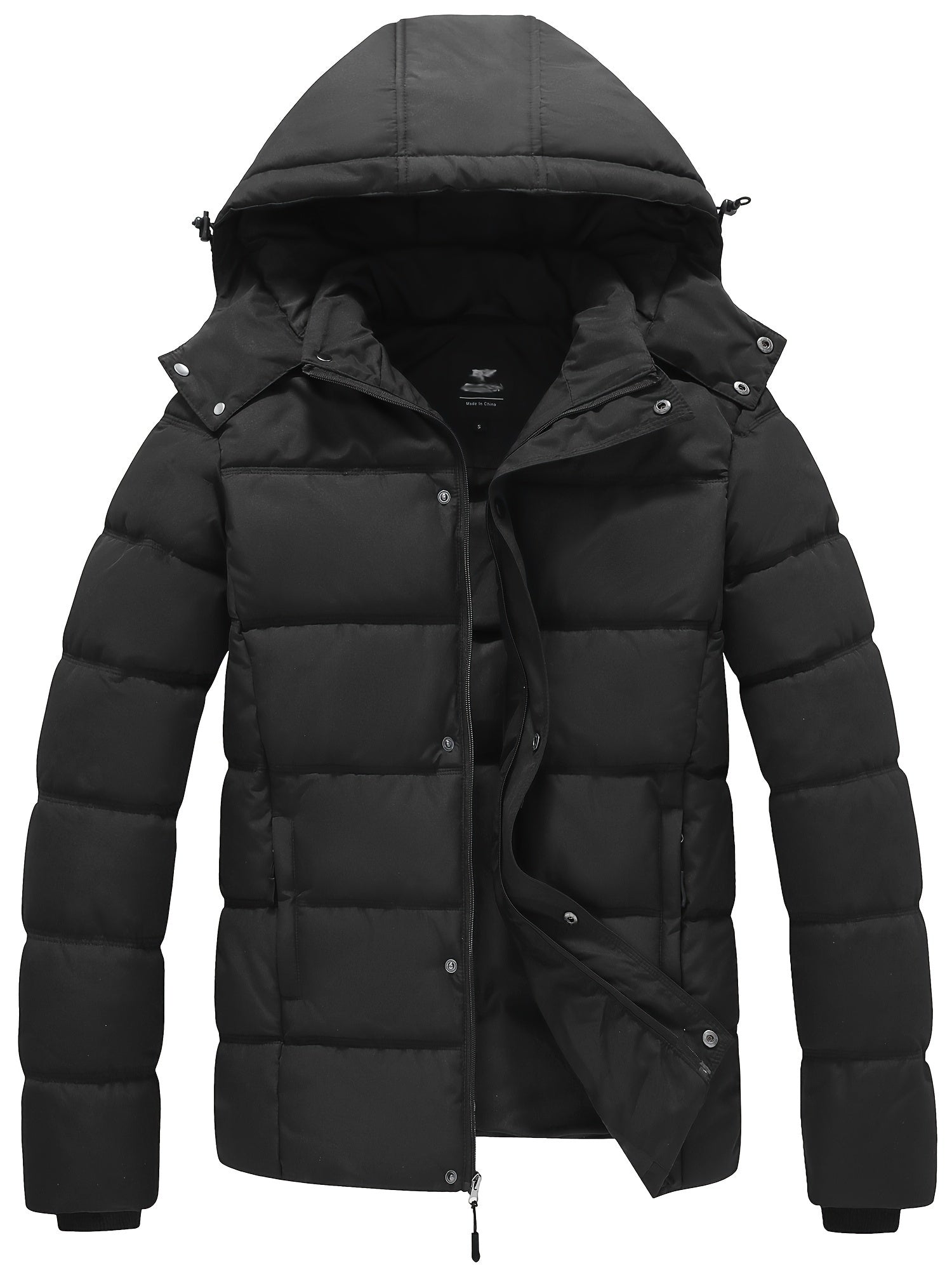 Men's padded hooded jacket