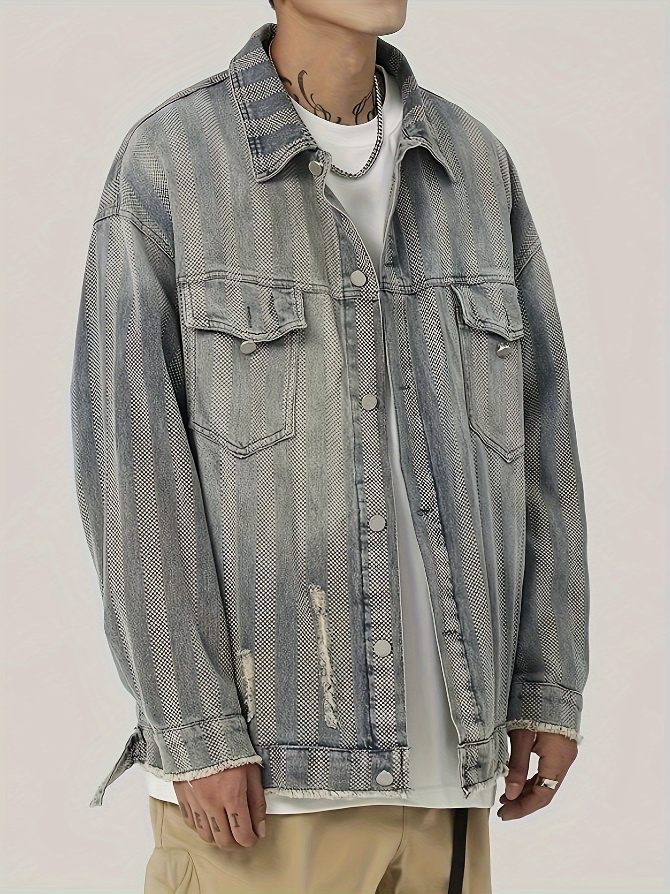 Jeans retro jacket in gray