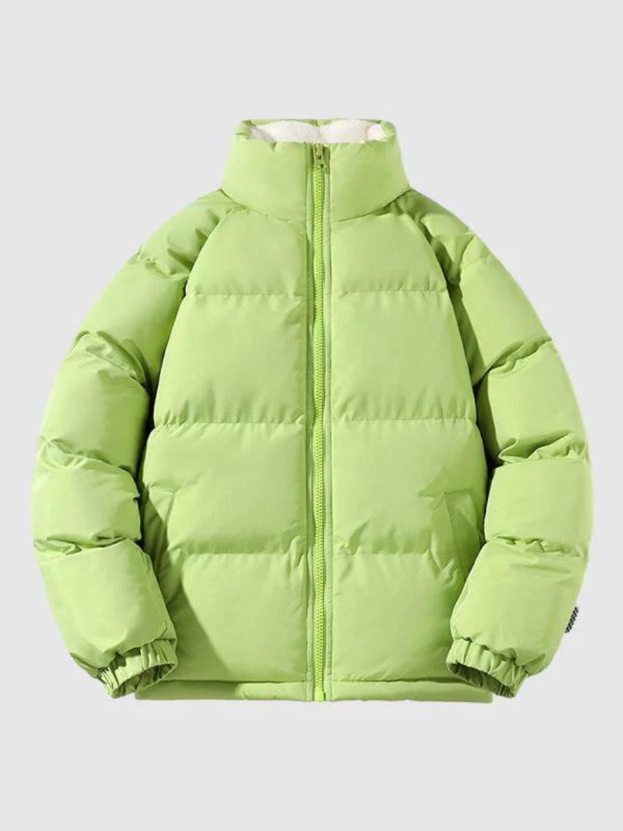 men's padded fleece-lined puffer jacket