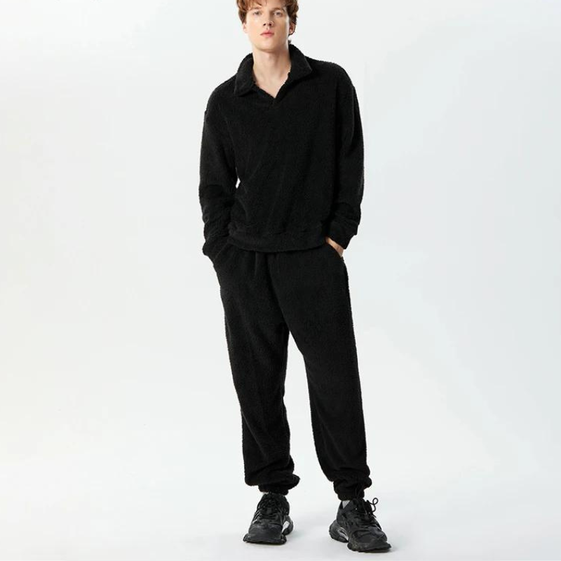 Fuzzy Fleece Long Sleeved sweatshirt with Long Pants