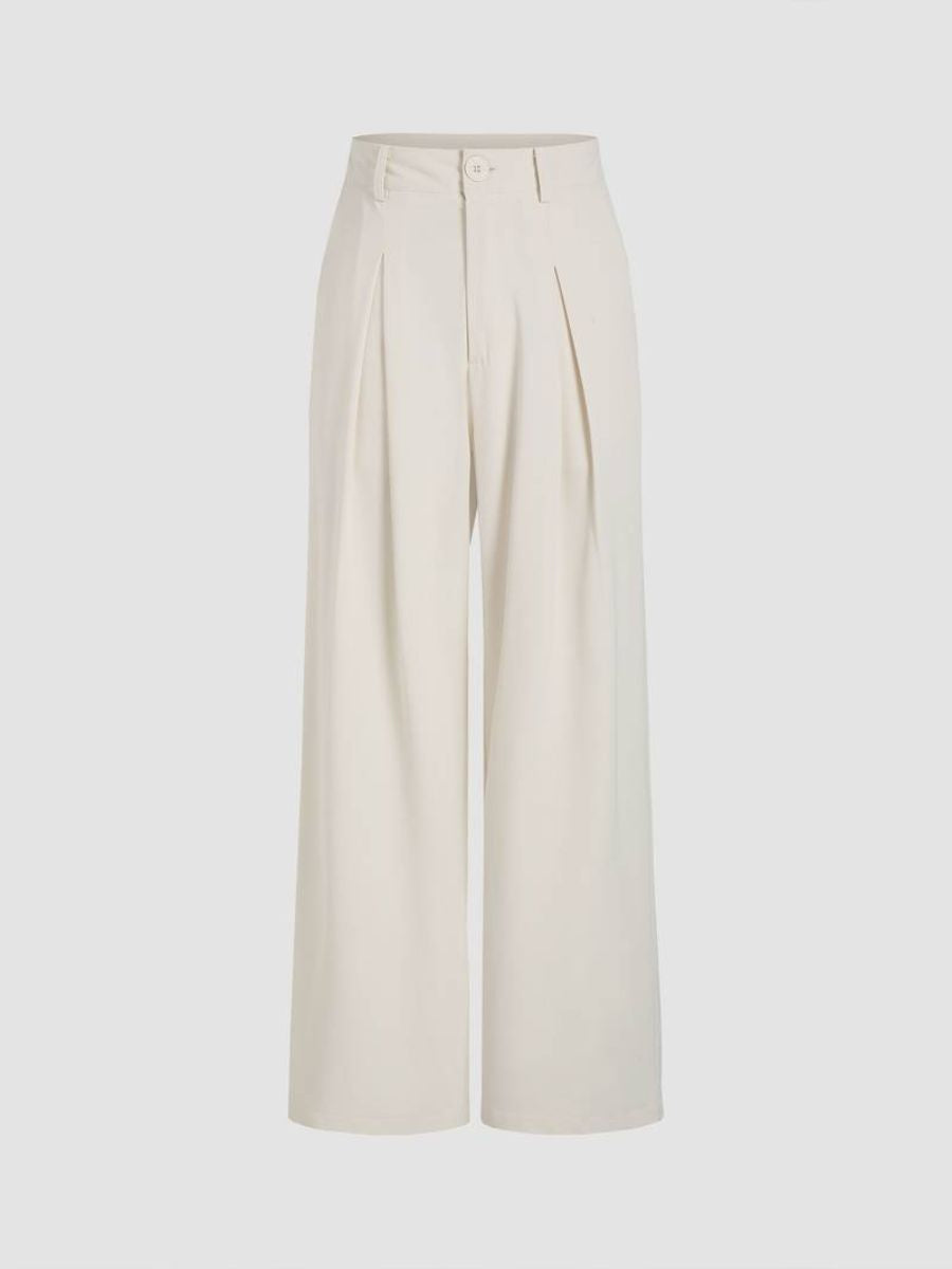 Elegant wide draped trousers